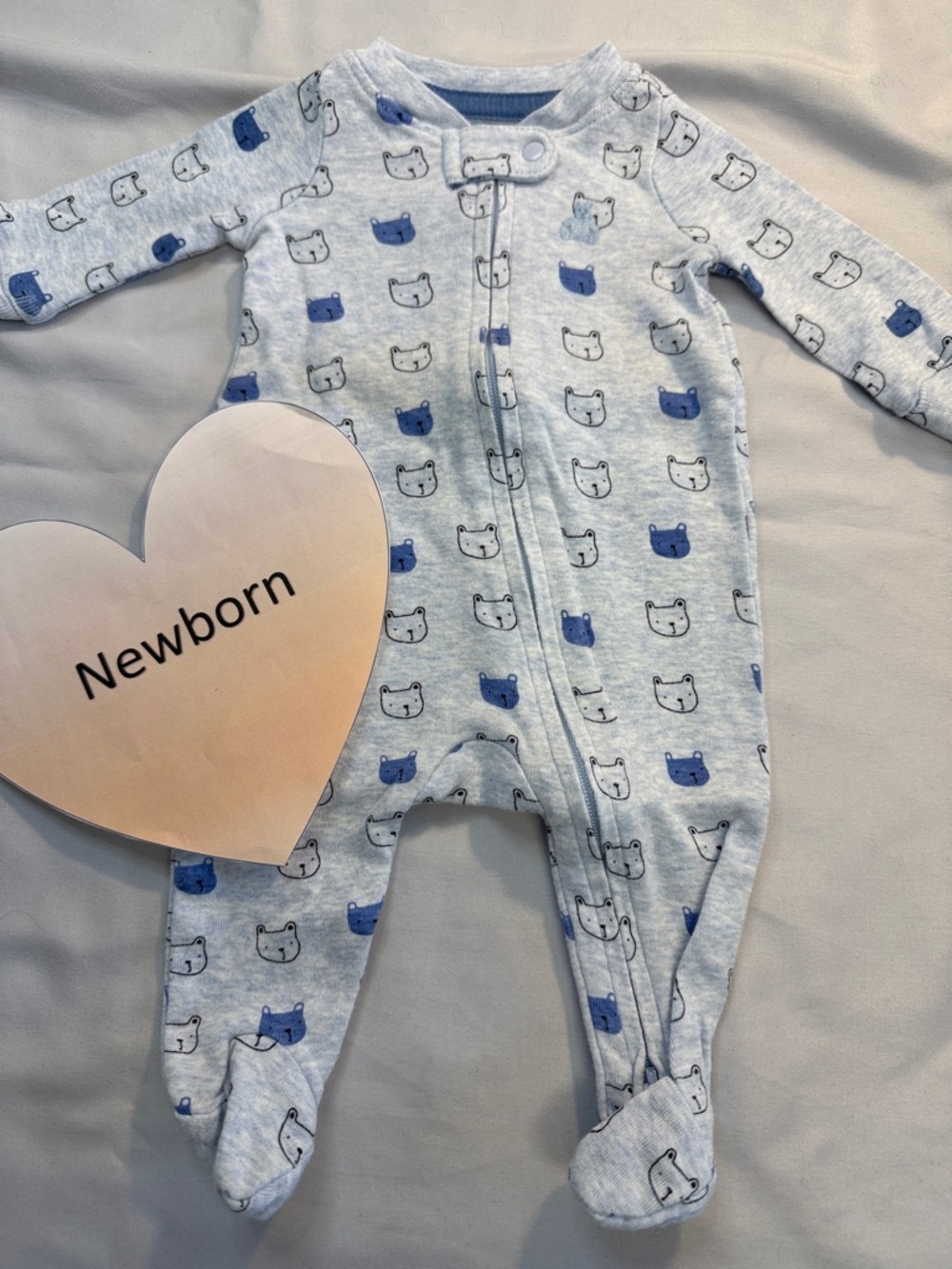 GAP Baby - Footed Sleeper with Bear Pattern
